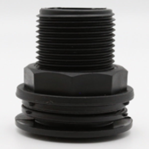 Bulkhead Drain Plug 1in BSP with Male Outlet Garden Hose Pipe Hose Connector Set