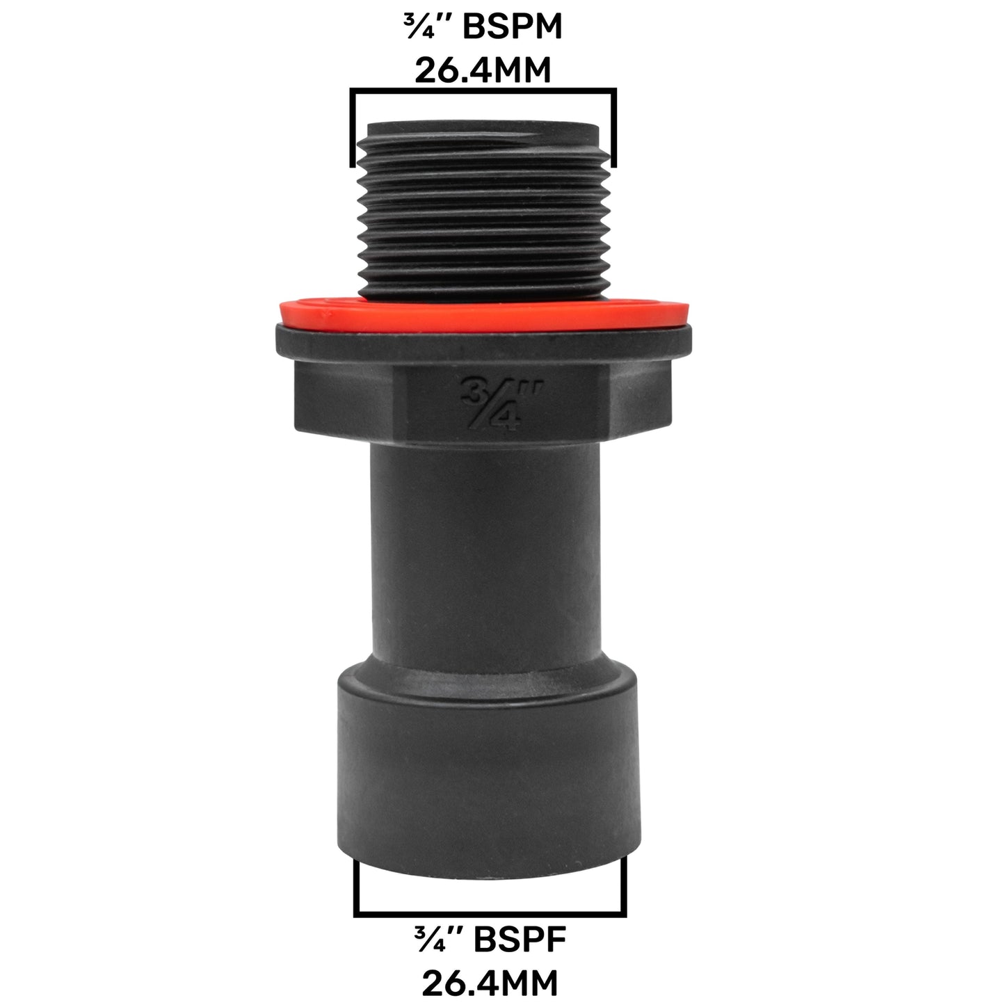 Water Butt Extension 3/4in BSPM-F Outdoor Watering Kit Outdoor Hose Accessory