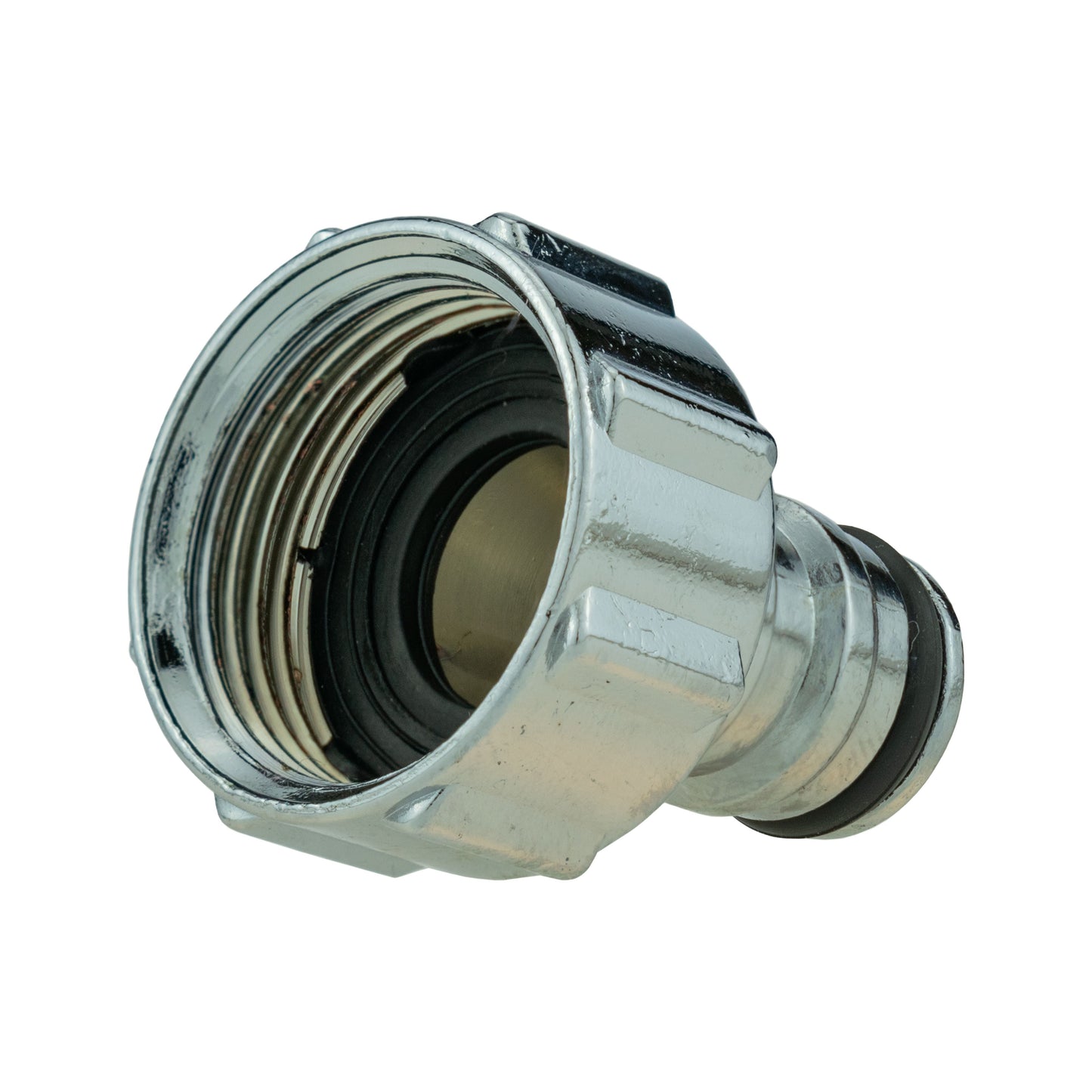 Tap Connector Snap On Male - 3/4in BSPF Metal Chrome for Drip Irrigation Fitting