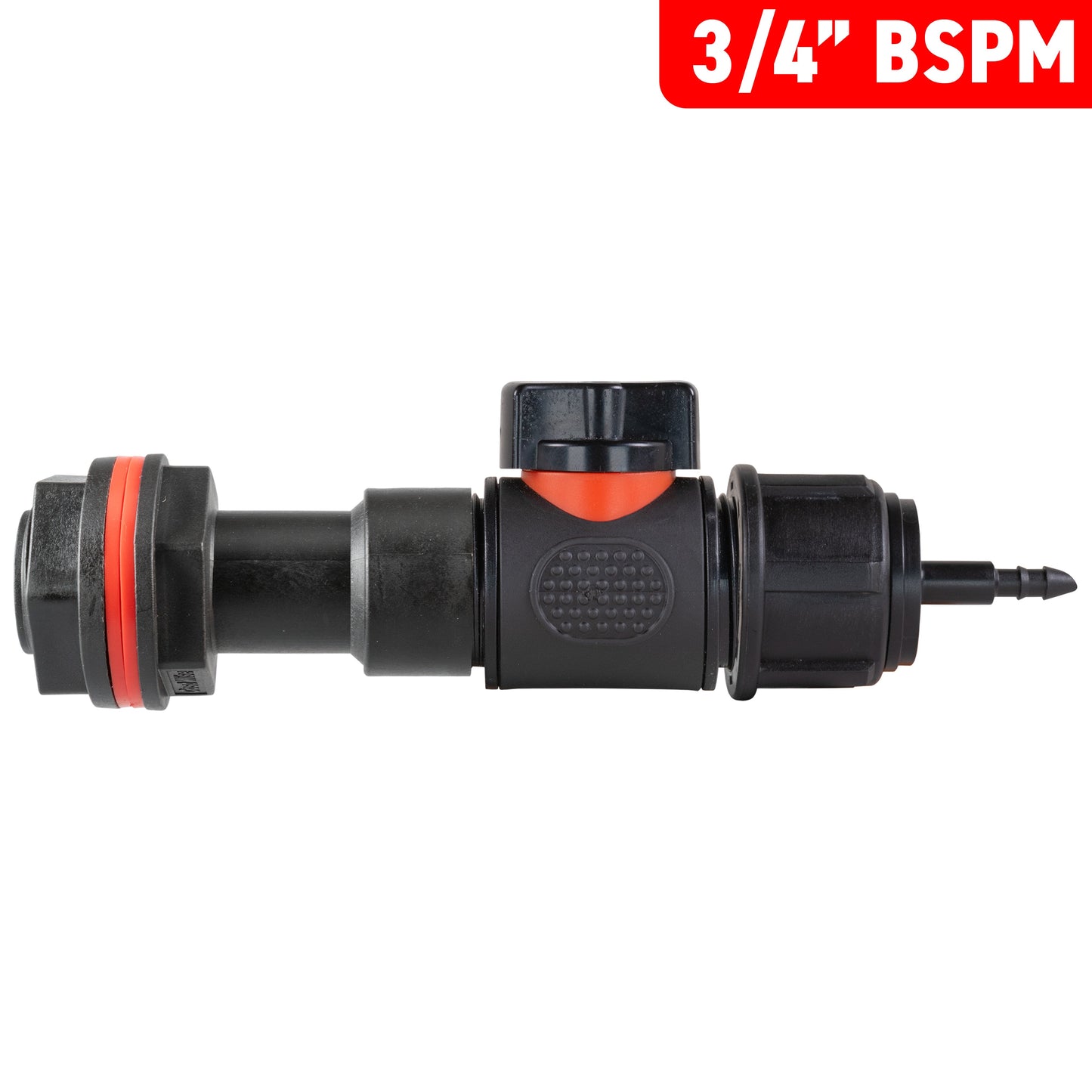 Water Butt Extension Kit 3/4in with In-Line Valve + 4mm Micro Barb Tap Adapter