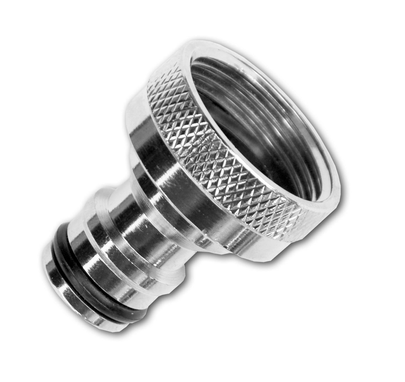Tap Connector Snap On Male - 1/2in BSPF Brass Nickle Plated for Garden Hose Pipe