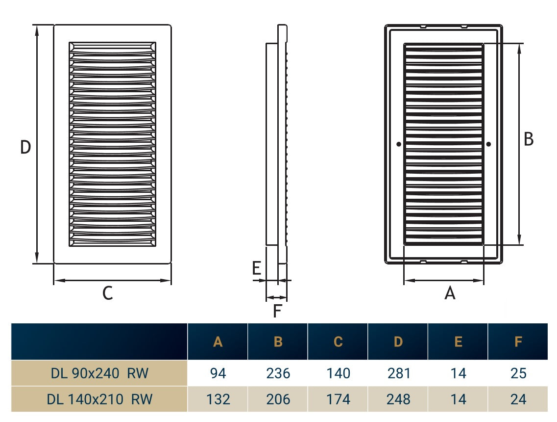 Louvre Vent White DL/140X210 RW LUX With Fly Mesh for Home and Garden Use