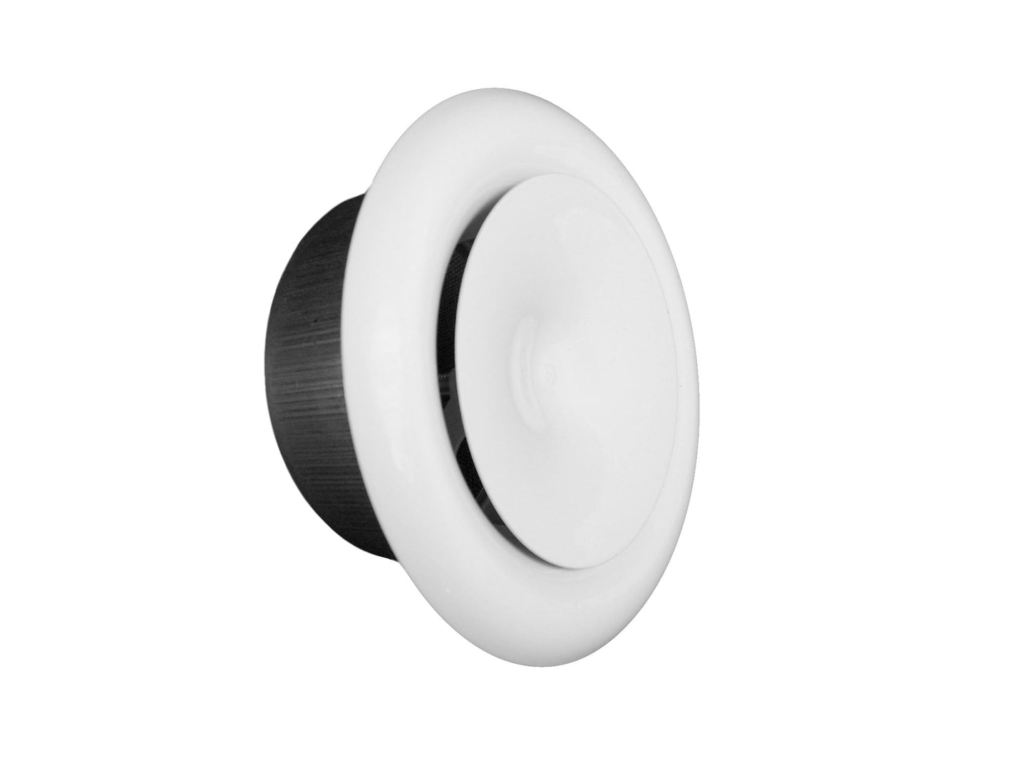 White Metal Extract Ceiling Valve 125mm - Anemostat SV for Home and Garden Use