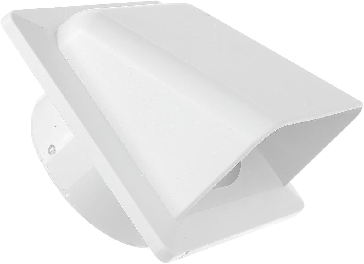 External White Louvre Vent KRD/100 fi100mm for Home and Garden Use