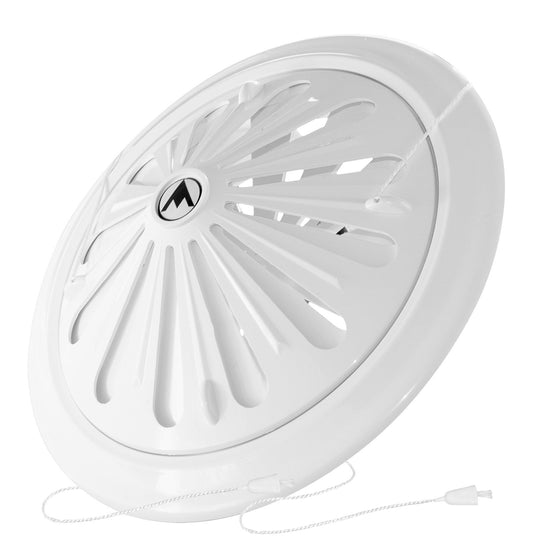 Adjustable Louvre Vent Round 80mm-160mm White for Home and Garden Use