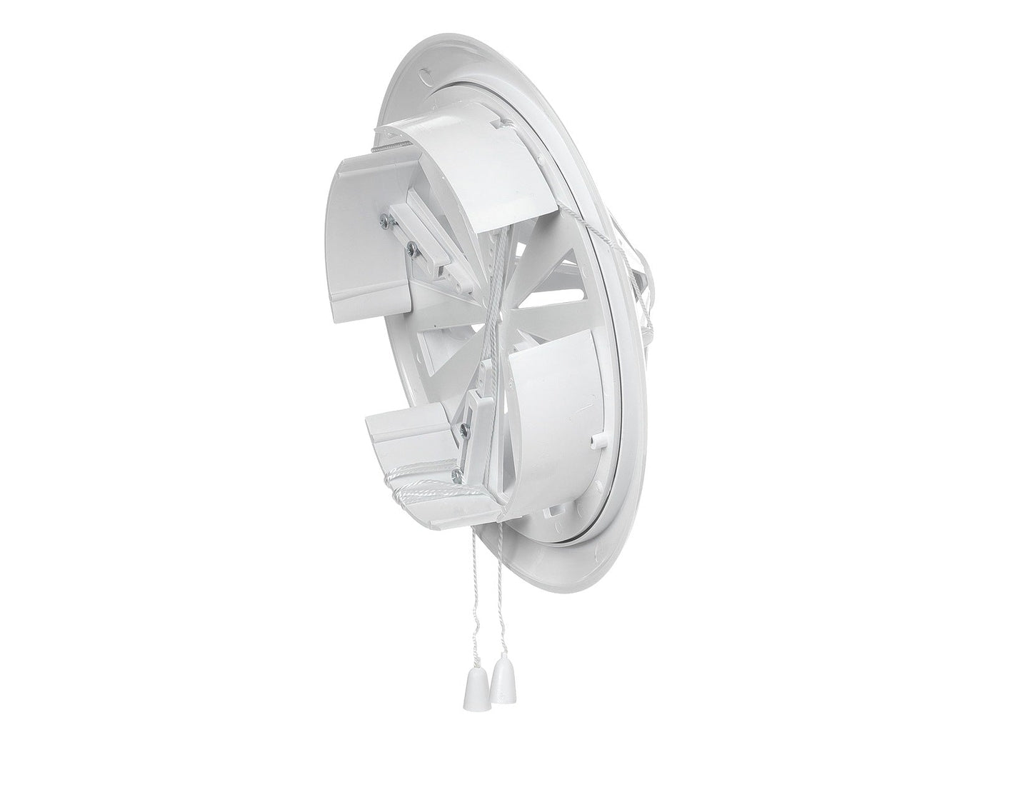 Adjustable Louvre Vent Round 80mm-160mm White for Home and Garden Use