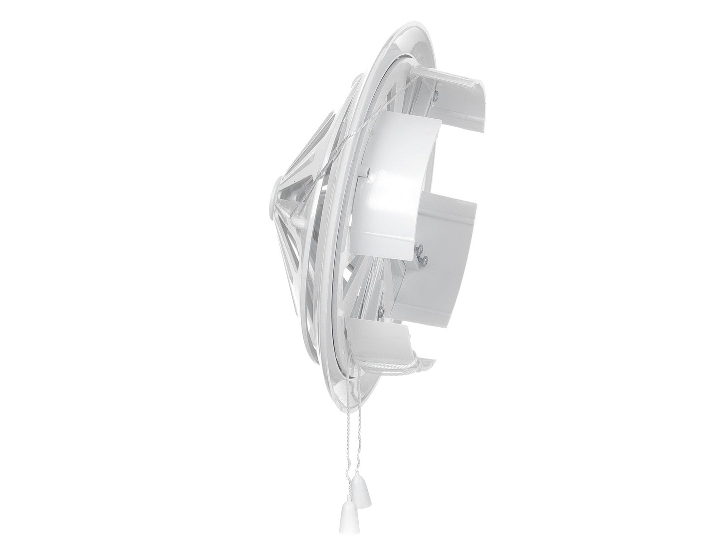 Adjustable Louvre Vent Round 80mm-160mm White for Home and Garden Use
