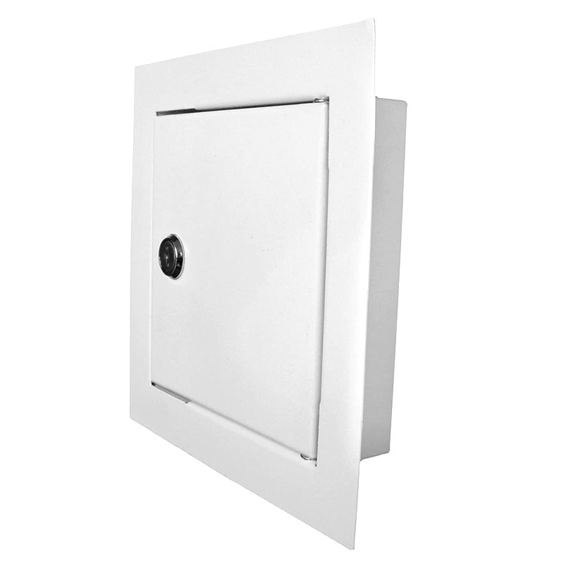 Access Panel Door Metal With Lock, White 400mm x 400mm for Home and Garden Use