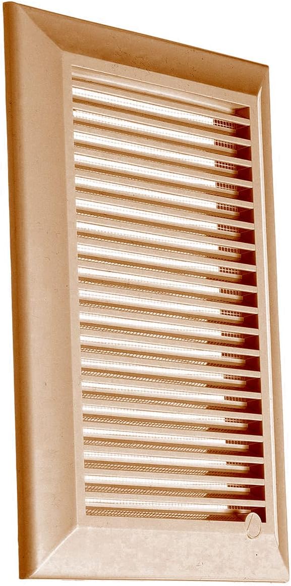 Louvre Vent Duo Smart 90/240 Brown 90mm x 240mm With Fly Mesh DIY Tool Accessory
