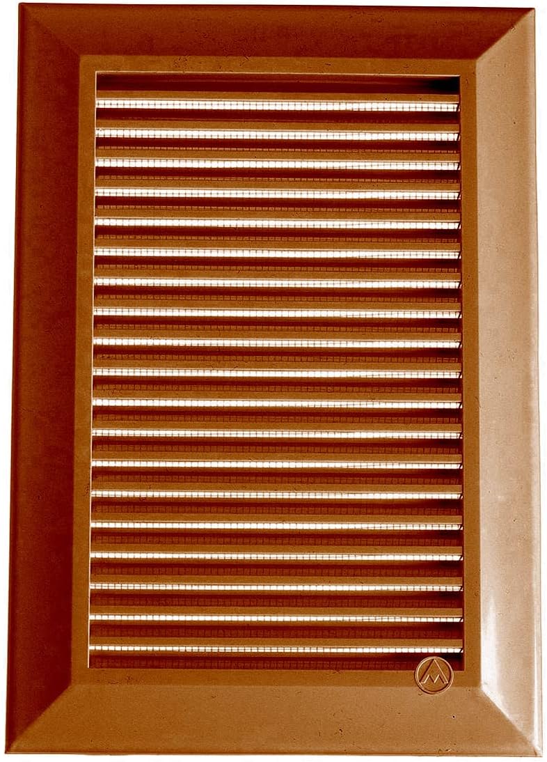 Louvre Vent Duo Smart 90/240 Brown 90mm x 240mm With Fly Mesh DIY Tool Accessory