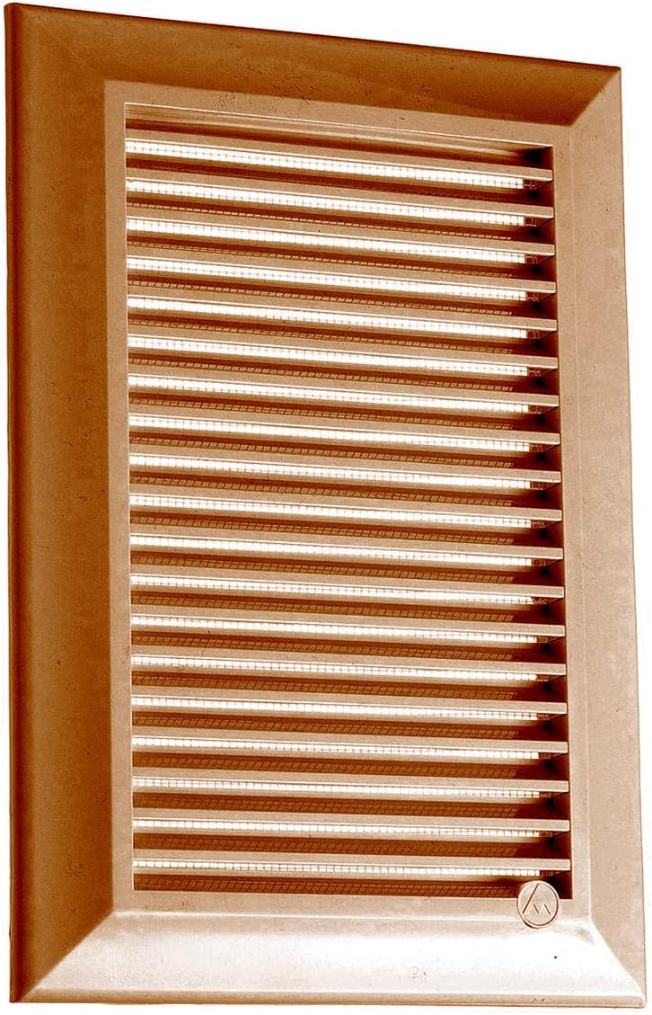 Louvre Vent Duo Smart 90/240 Brown 90mm x 240mm With Fly Mesh DIY Tool Accessory
