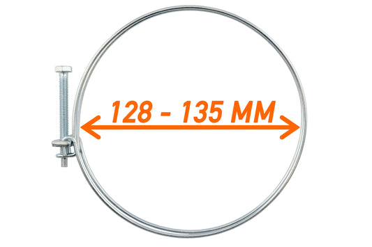 Double Wire Hose Clamp Galvanised 128mm-135mm for DIY Workshop Accessory