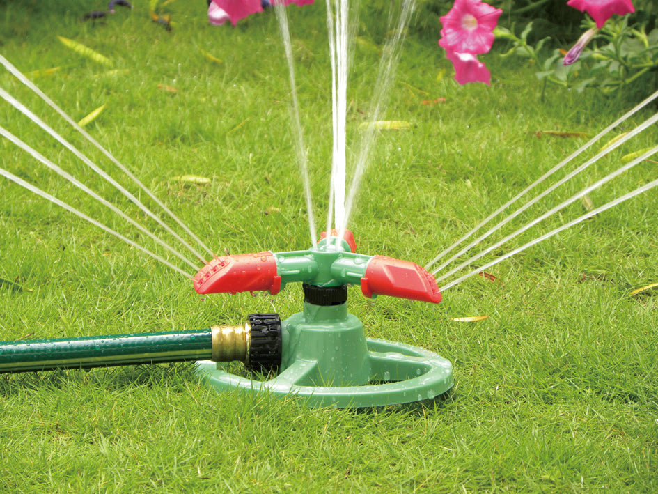 Cost Wise 3-Arm Revolving Sprinkler Outdoor Watering Kit Outdoor Hose Accessory