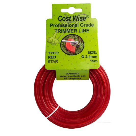 Strimmer Line Red Star 2.4mm x 15m Micro Watering System Home and Garden Use
