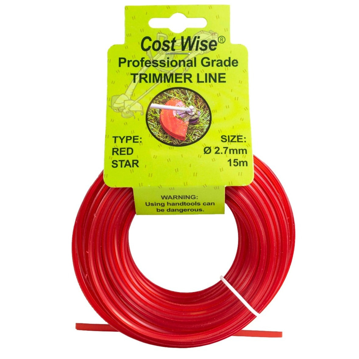 Strimmer Line Red Star 2.7mm x 15m DIY Tool Accessory Home and Garden Use