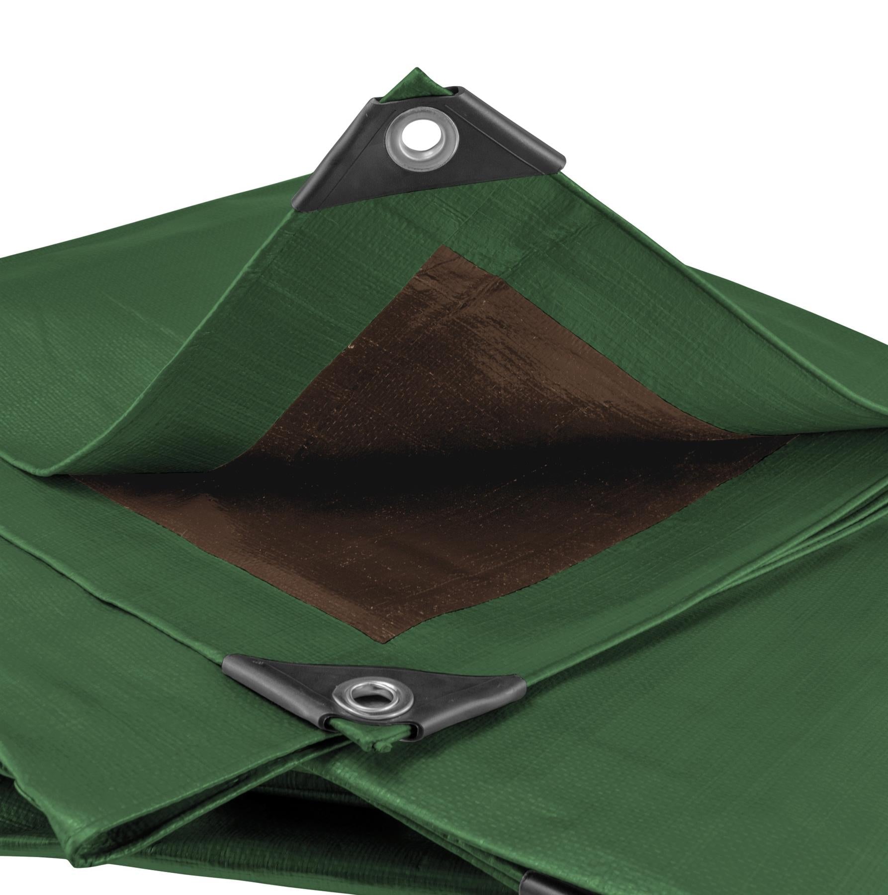 AP Supplies Green/Brown L-Grade Tarpaulin 3m x 4m