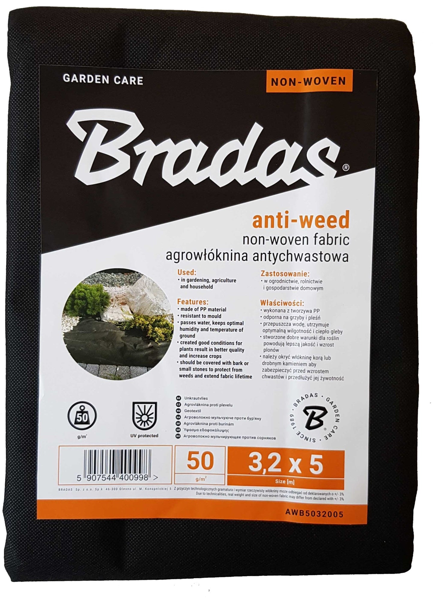50g Non-Woven Weed Membrane 3.2m x 5m Weatherproof Cover Frost Protection Fleece