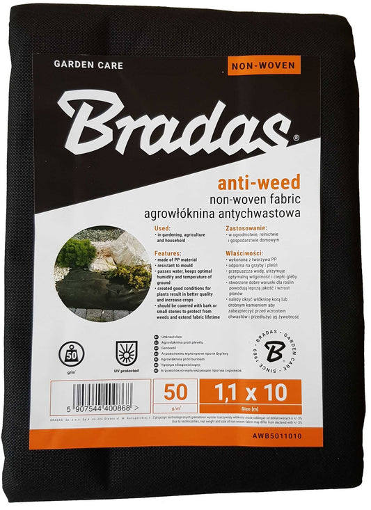 50g Non-Woven Weed Membrane 1.1m x 10m Weed Control Membrane Garden Ground Cover