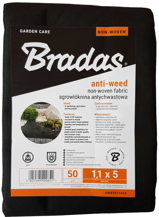 50g Non-Woven Weed Membrane 1.1m x 5m Weatherproof Cover Frost Protection Fleece