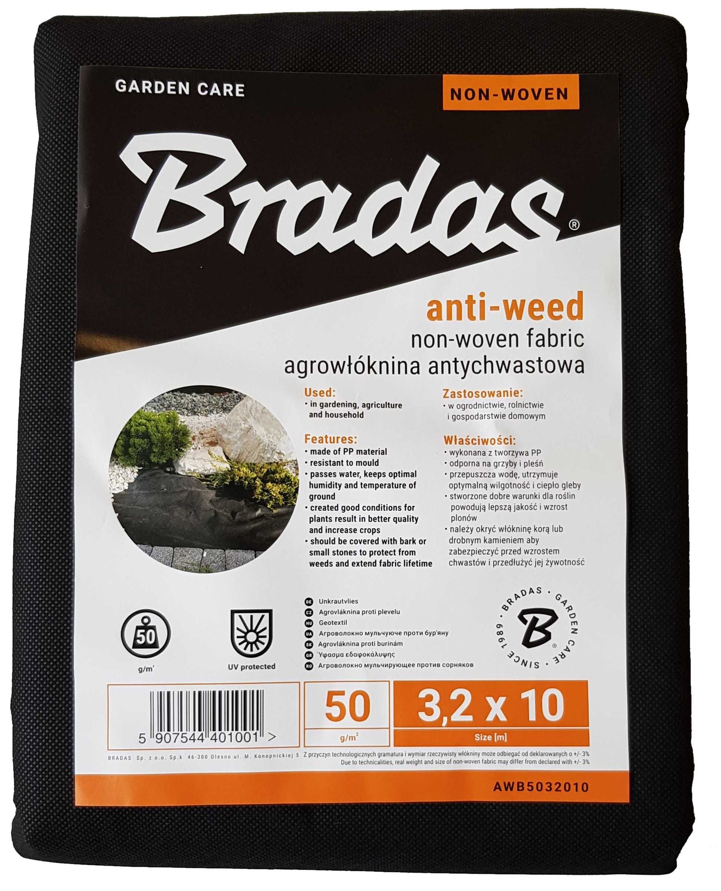 50g Non-Woven Weed Membrane 3.2m x 10m Weed Control Membrane Garden Ground Cover