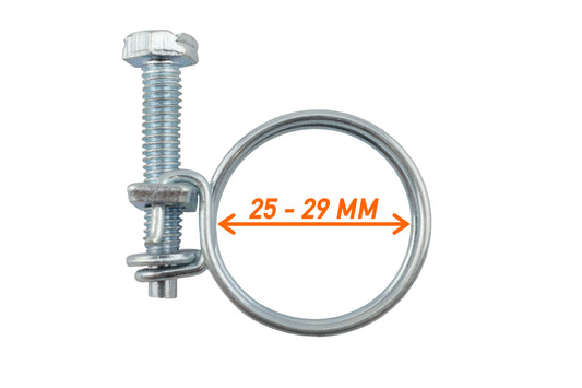 Double Wire Hose Clamp Galvanised 25mm-29mm for DIY Workshop Accessory