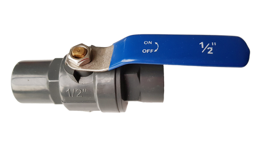 PP 1/2in BSPF Stopcock with Stainless Steel Ball Valve and Handle