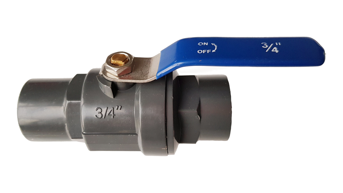 PP 3/4in BSPF Stopcock with Stainless Steel Ball Valve and Handle