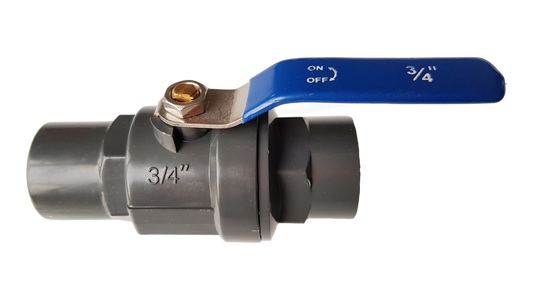 PP 3/4in BSPF Stopcock with Stainless Steel Ball Valve and Handle