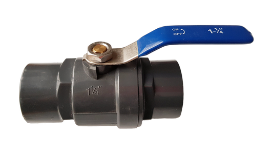 PP 1.25in BSPF Stopcock with Stainless Steel Ball Valve and Handle