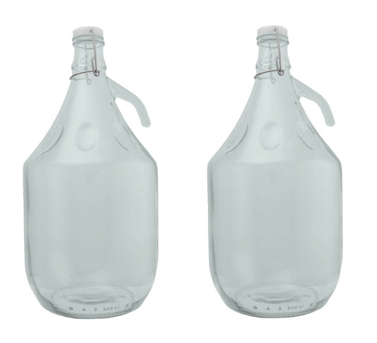 Glass Demijohn 5L 2 Pack Swing Top Cap DIY Tool Accessory Home and Garden Use