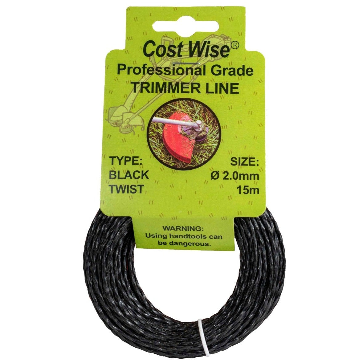 Strimmer Line Black Twist 2mm x 15m DIY Tool Accessory Home and Garden Use