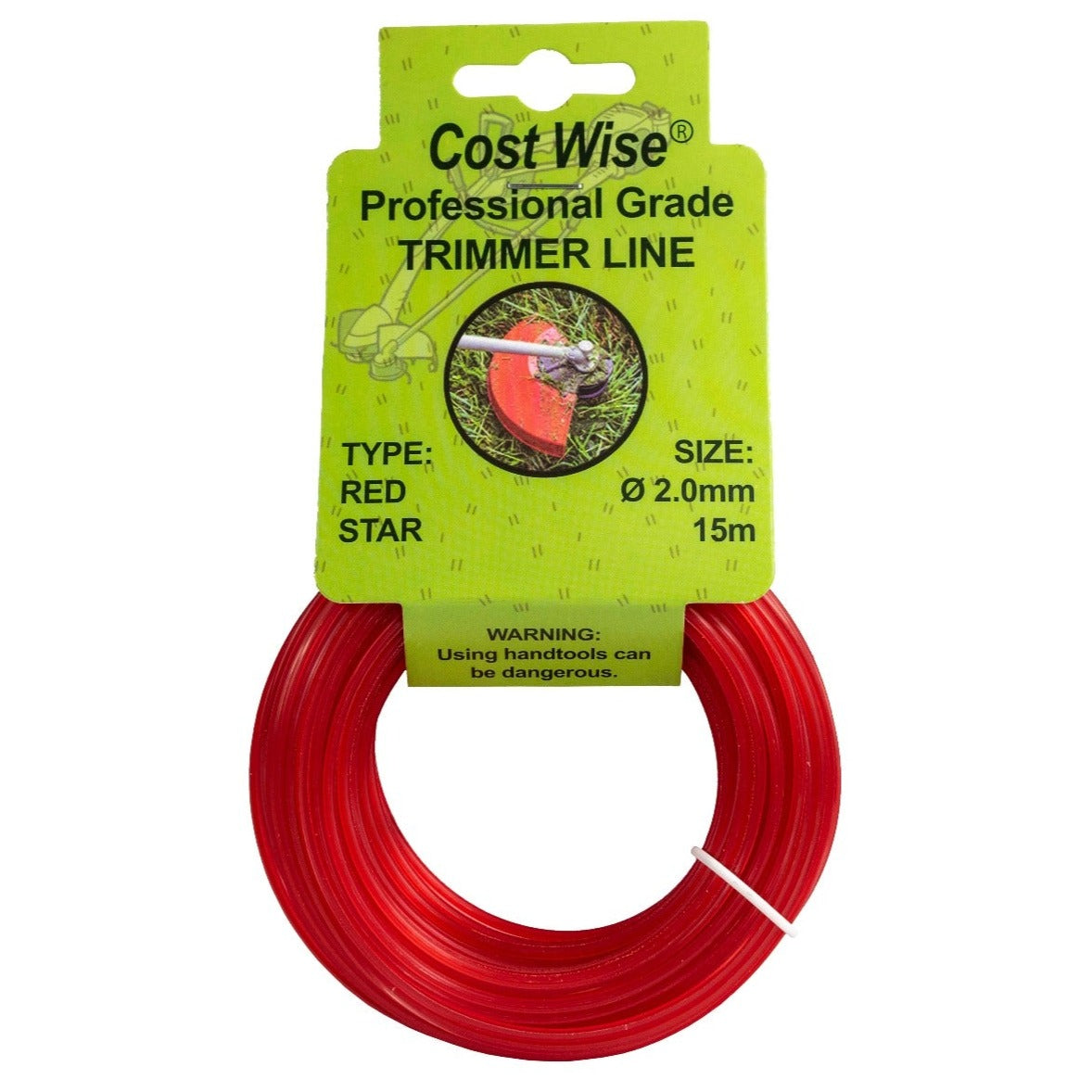 Strimmer Line Red Star 2mm x 15m DIY Tool Accessory Home and Garden Use