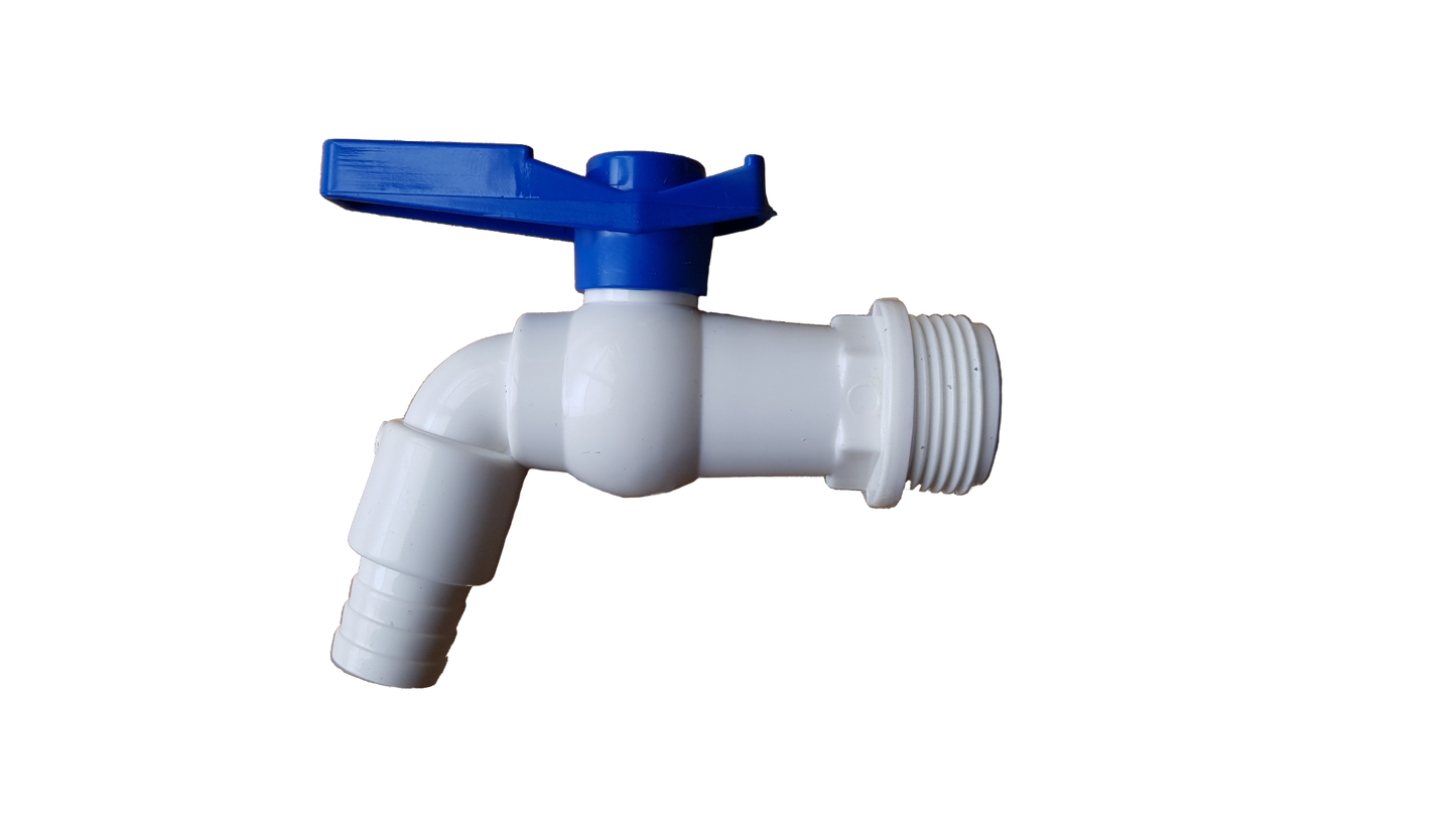 3/4in BSPM Plastic Tap White Blue Drip Irrigation Fitting Pipe and Water Fitting