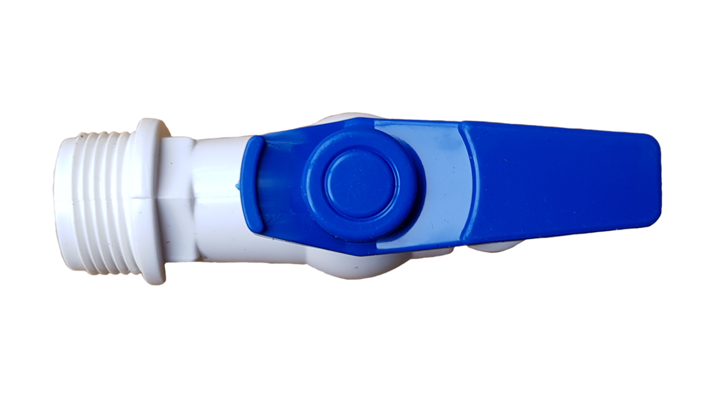 3/4in BSPM Plastic Tap White Blue Drip Irrigation Fitting Pipe and Water Fitting