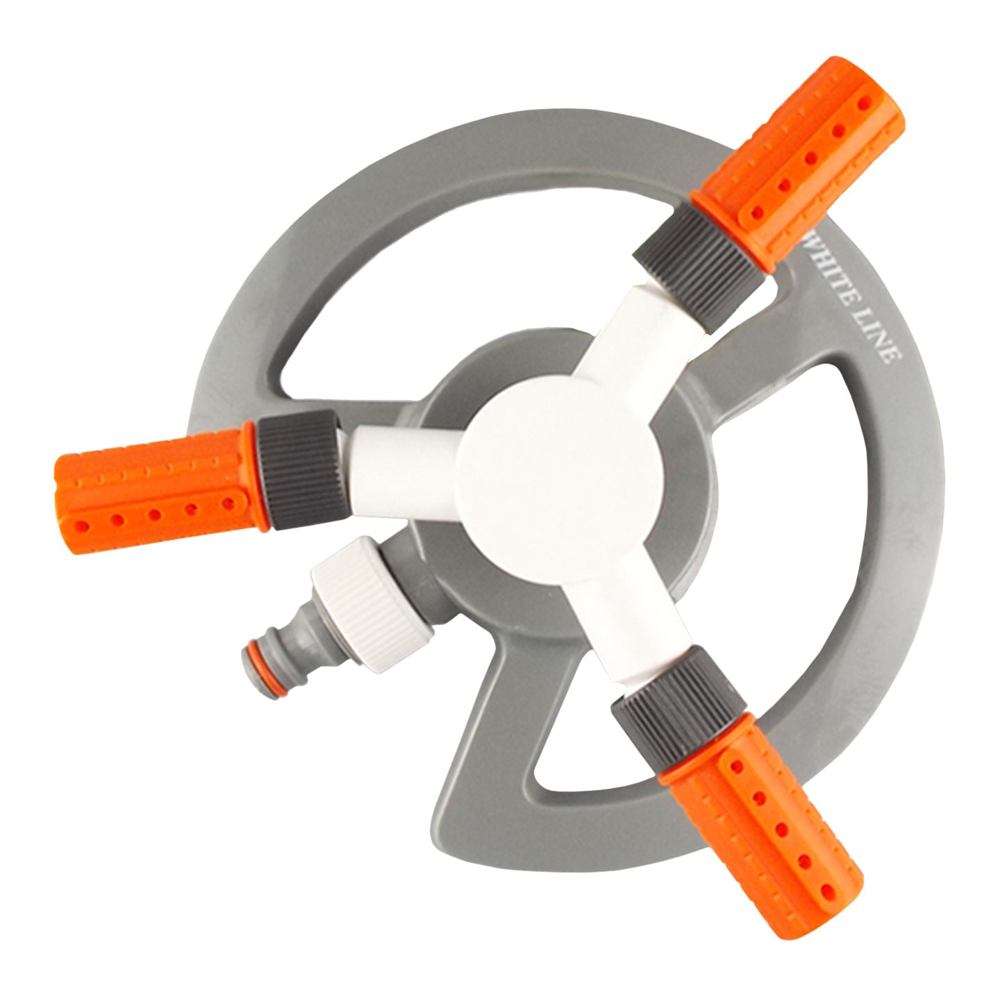Bradas 3-Arm Revolving Sprinkler White Line Outdoor Watering Kit Water Connector