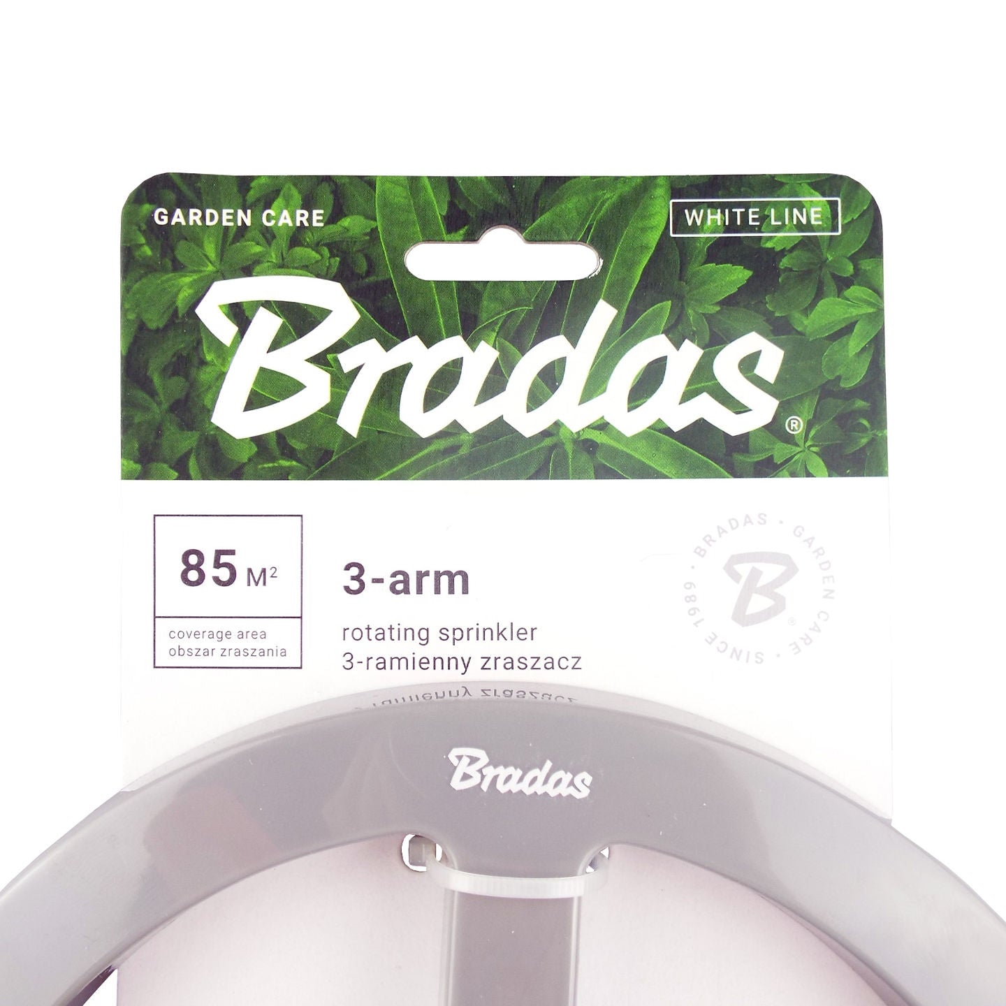 Bradas 3-Arm Revolving Sprinkler White Line Outdoor Watering Kit Water Connector