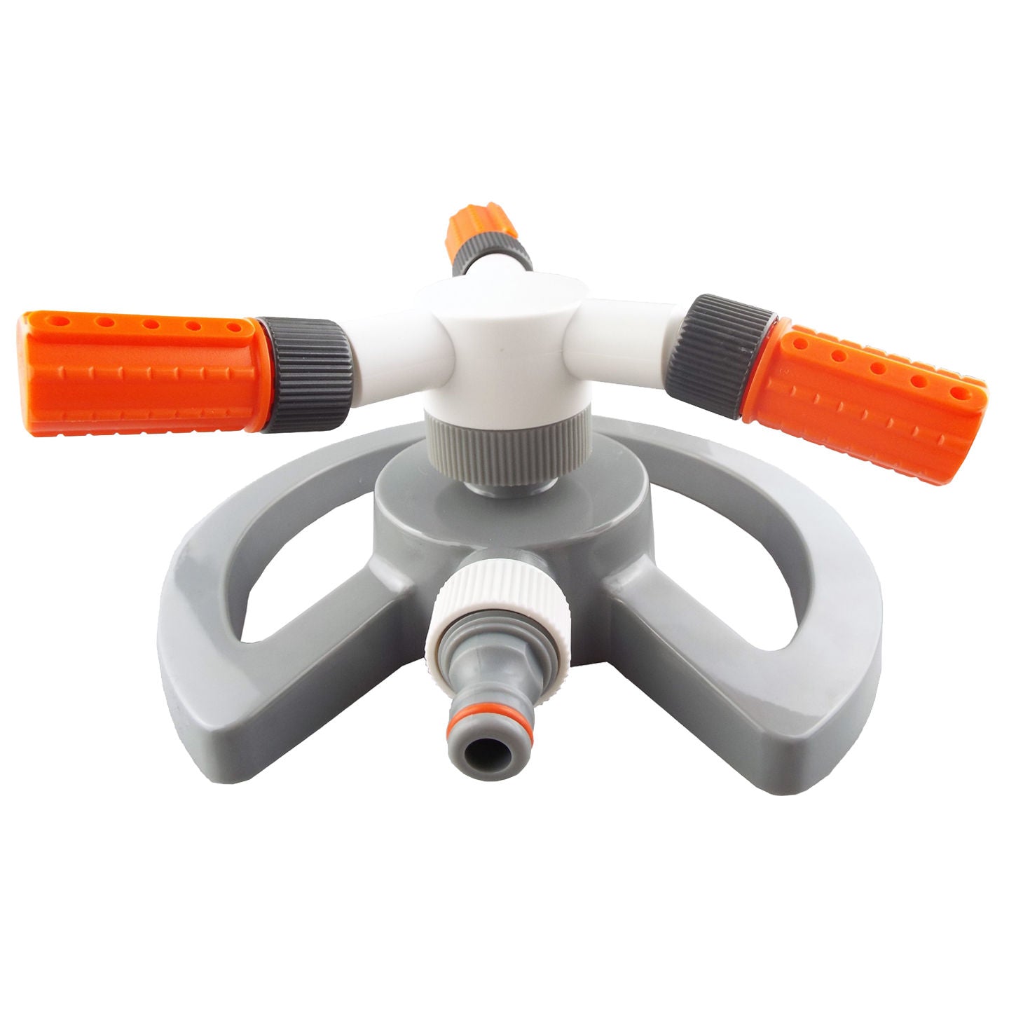 Bradas 3-Arm Revolving Sprinkler White Line Outdoor Watering Kit Water Connector