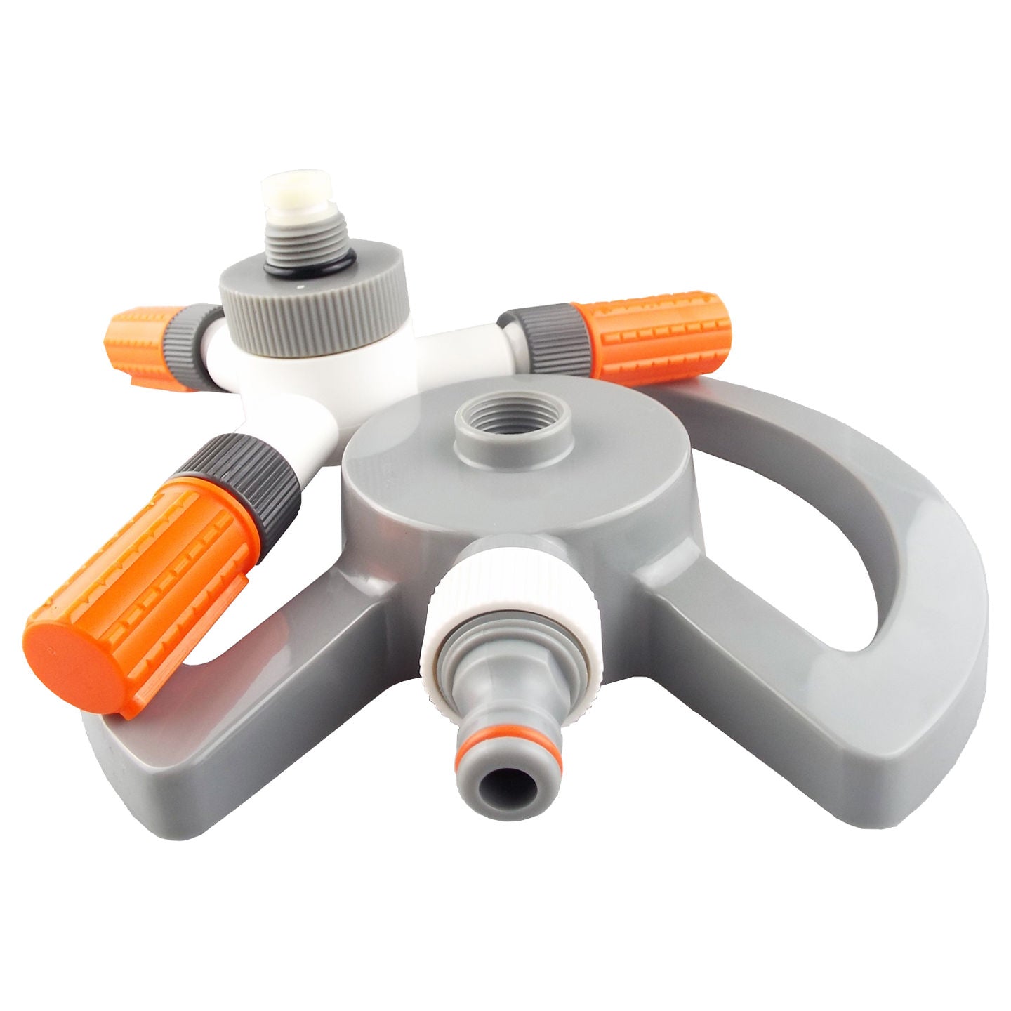 Bradas 3-Arm Revolving Sprinkler White Line Outdoor Watering Kit Water Connector