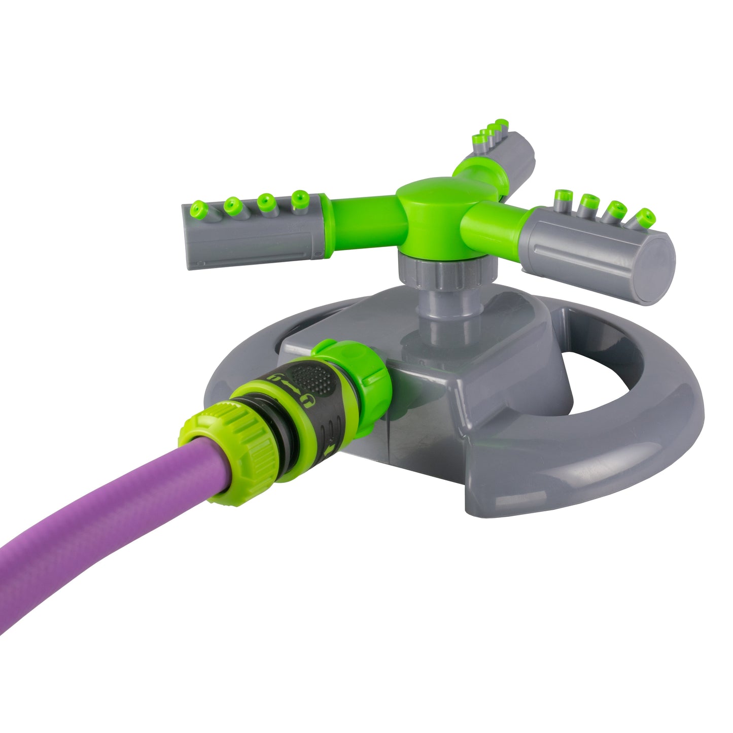 Cost Wise 3-Arm Adjustable Rotating Lawn Sprinkler Green Grey Hose Pipe Fitting