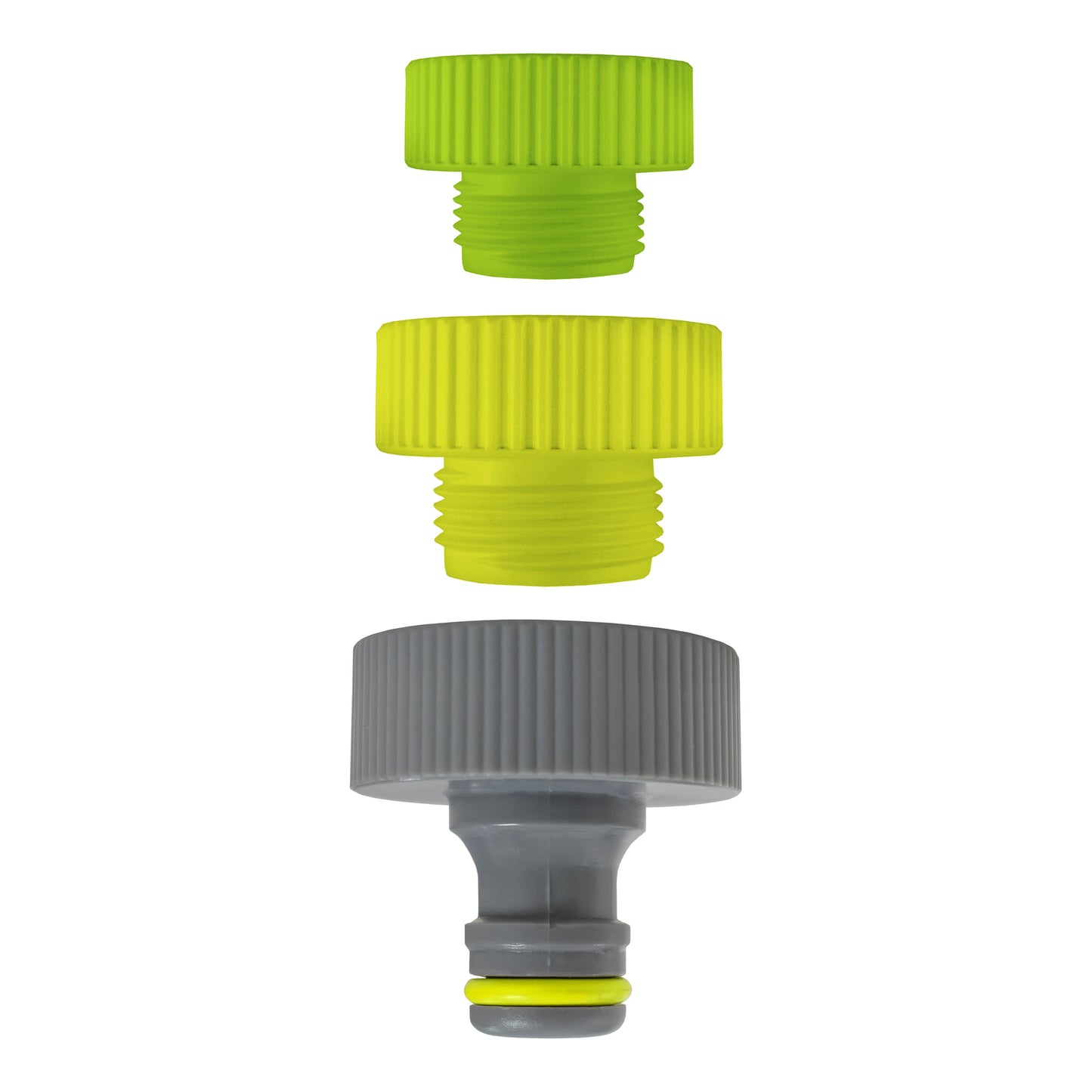 AP Supplies Female Tap Connector 1” – ¾” – ½” BSPF Lime