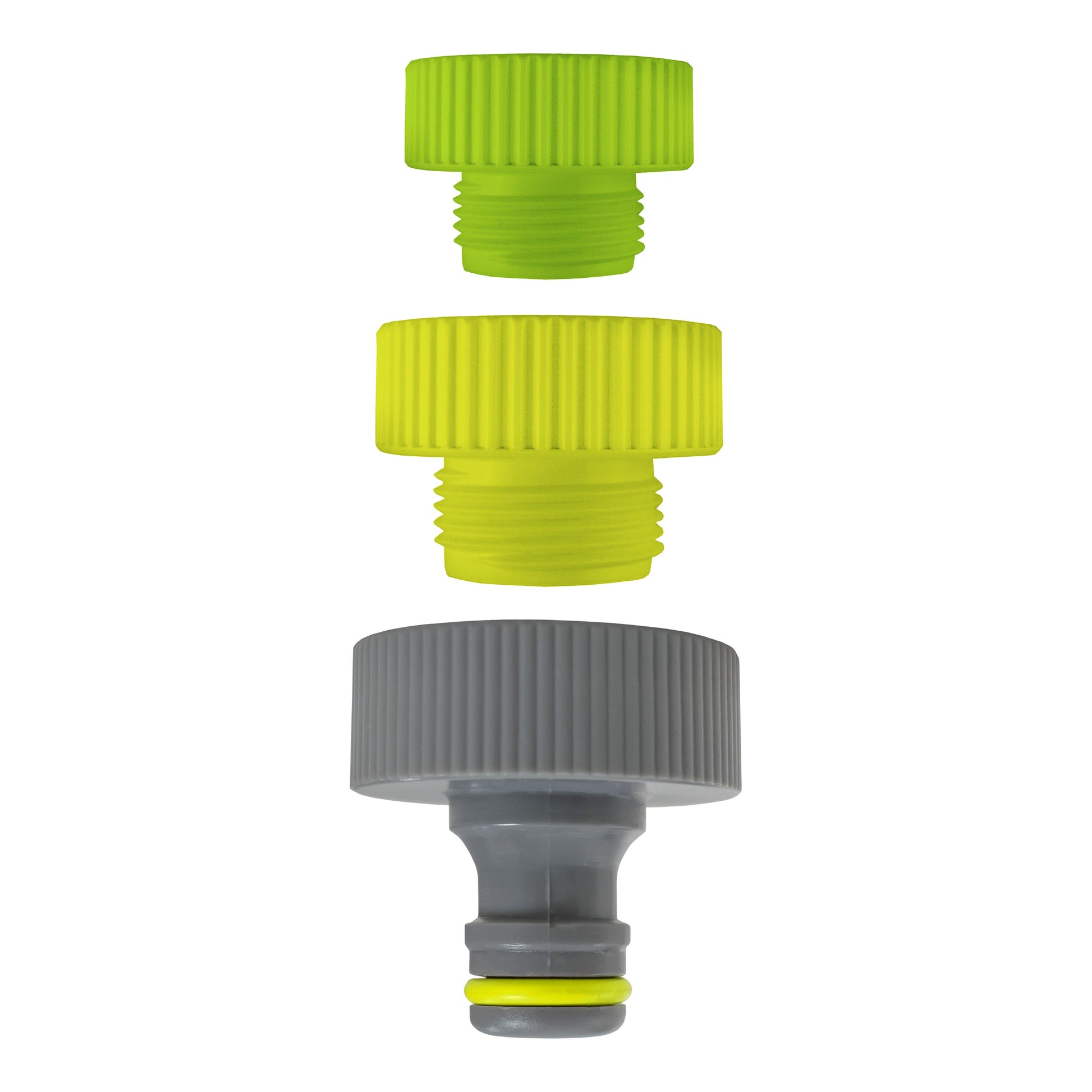 AP Supplies Female Tap Connector 1” – ¾” – ½” BSPF Lime