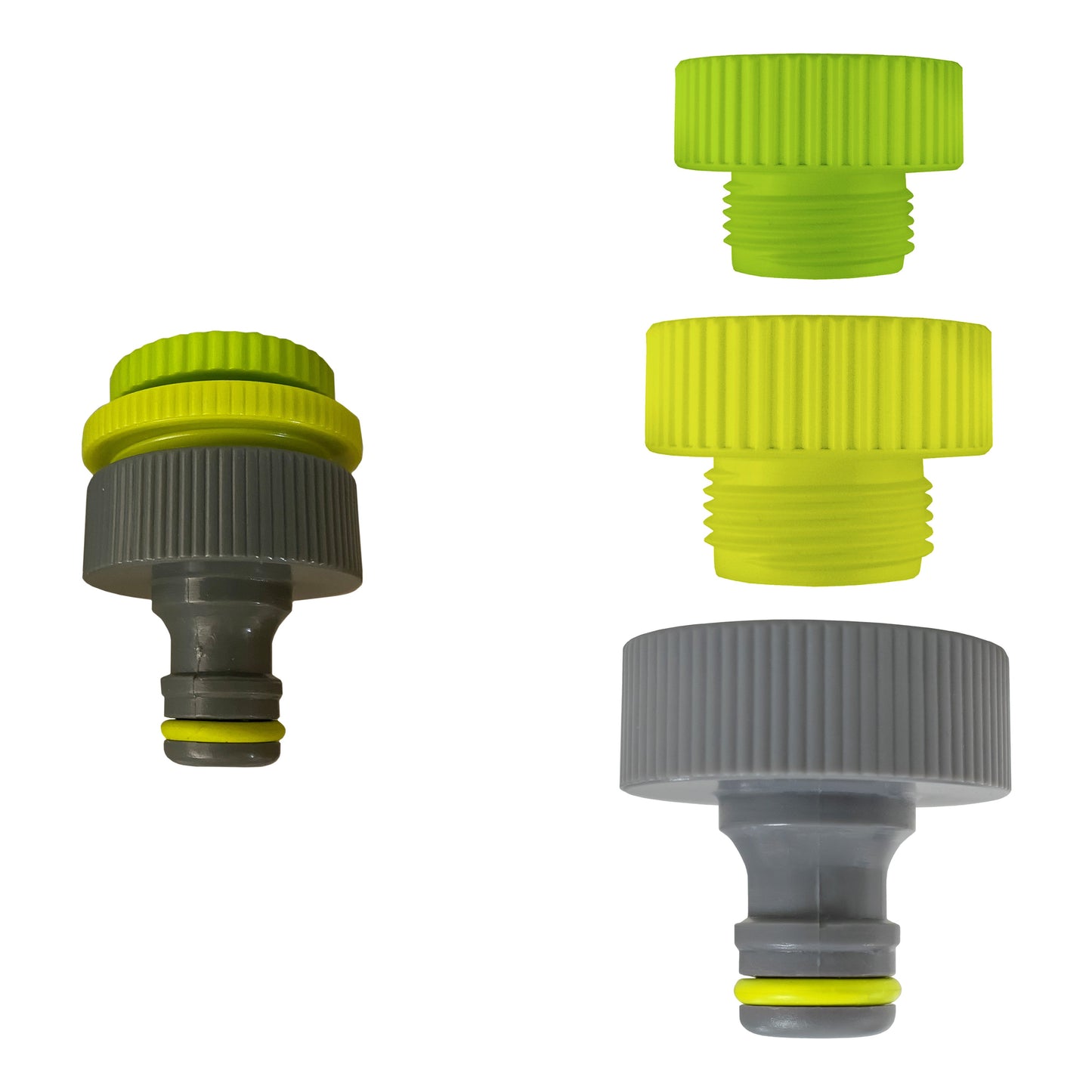 AP Supplies Female Tap Connector 1” – ¾” – ½” BSPF Lime