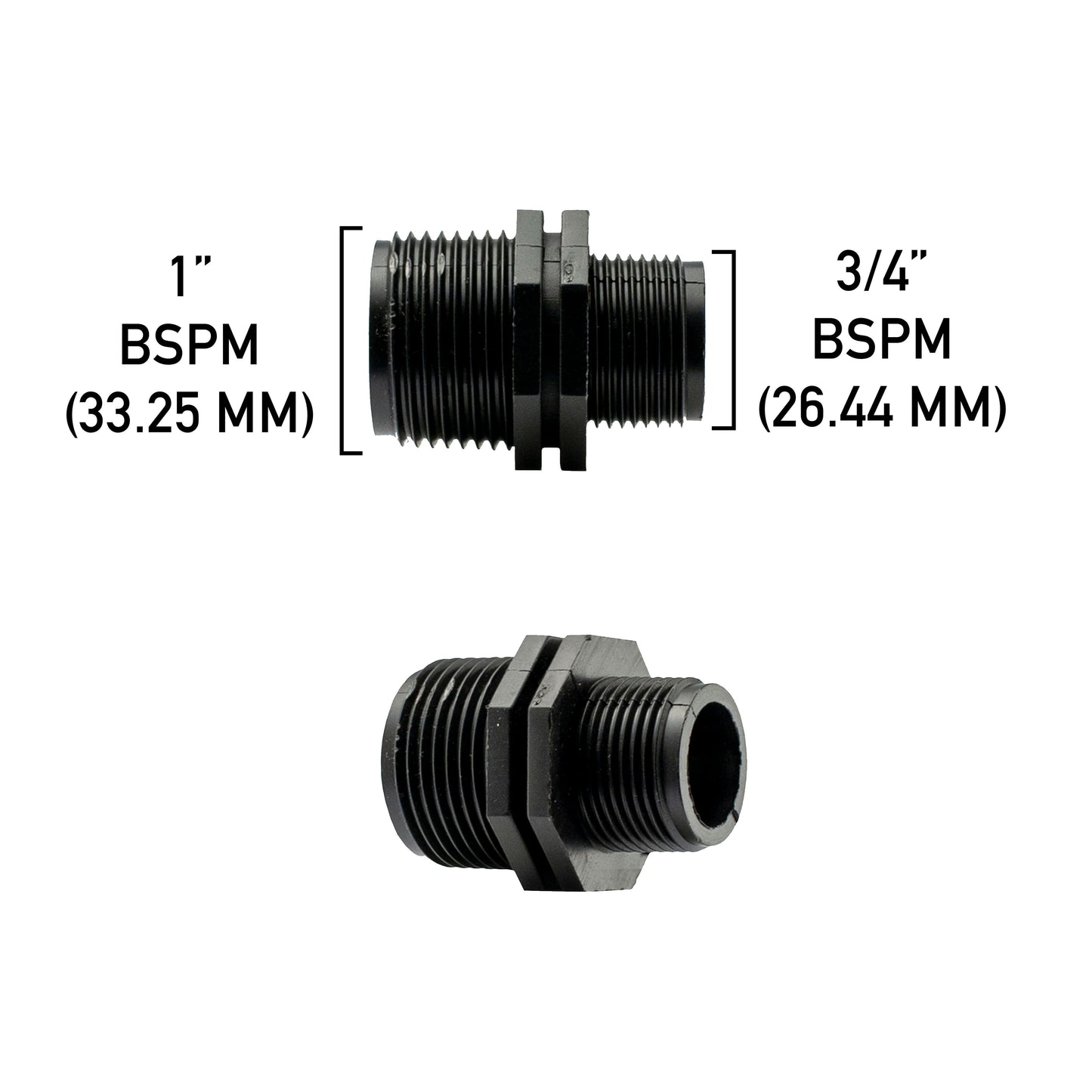 AP Supplies Reducing Nipple 1” BSP – 3/4” BSP Male
