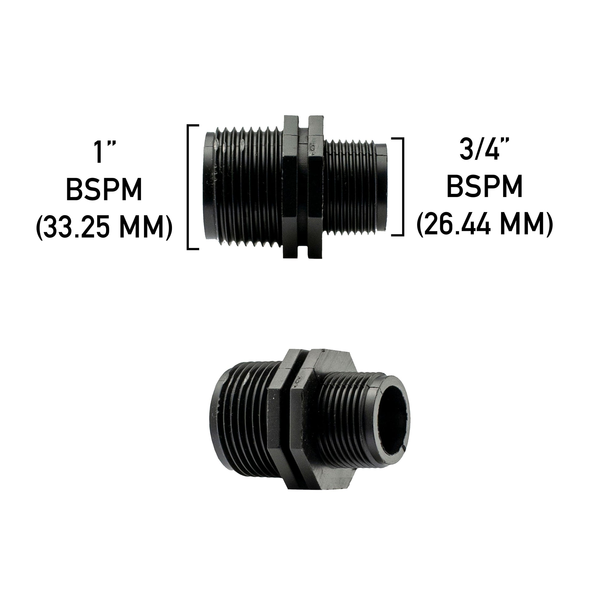 AP Supplies Reducing Nipple 1” BSP – 3/4” BSP Male