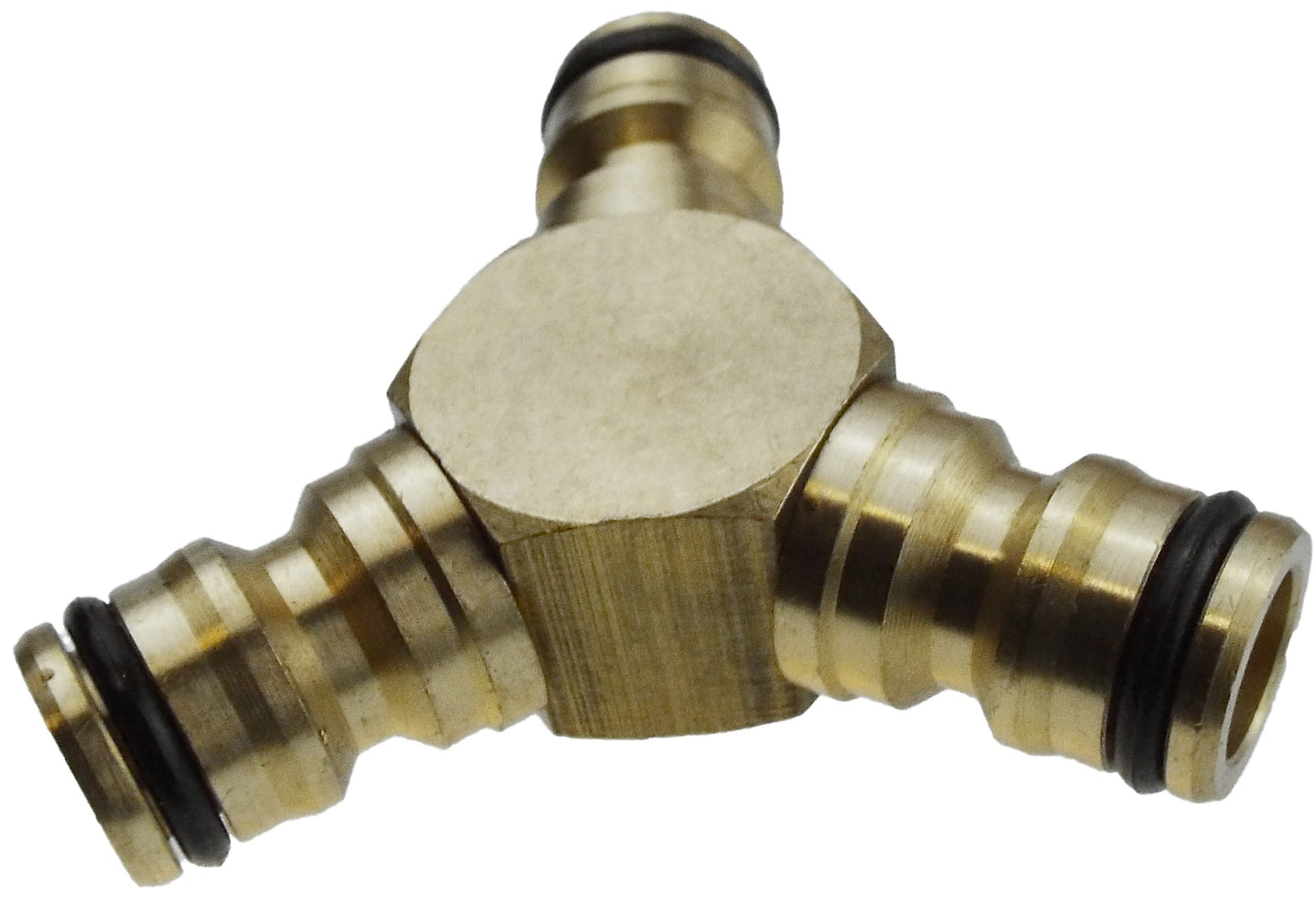 3 Way Male Snap-On Connector Brass Pipe and Water Fitting Garden Water Connector