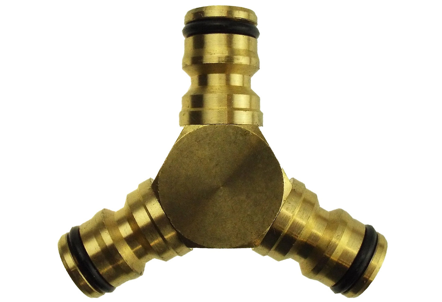 3 Way Male Snap-On Connector Brass Pipe and Water Fitting Garden Water Connector