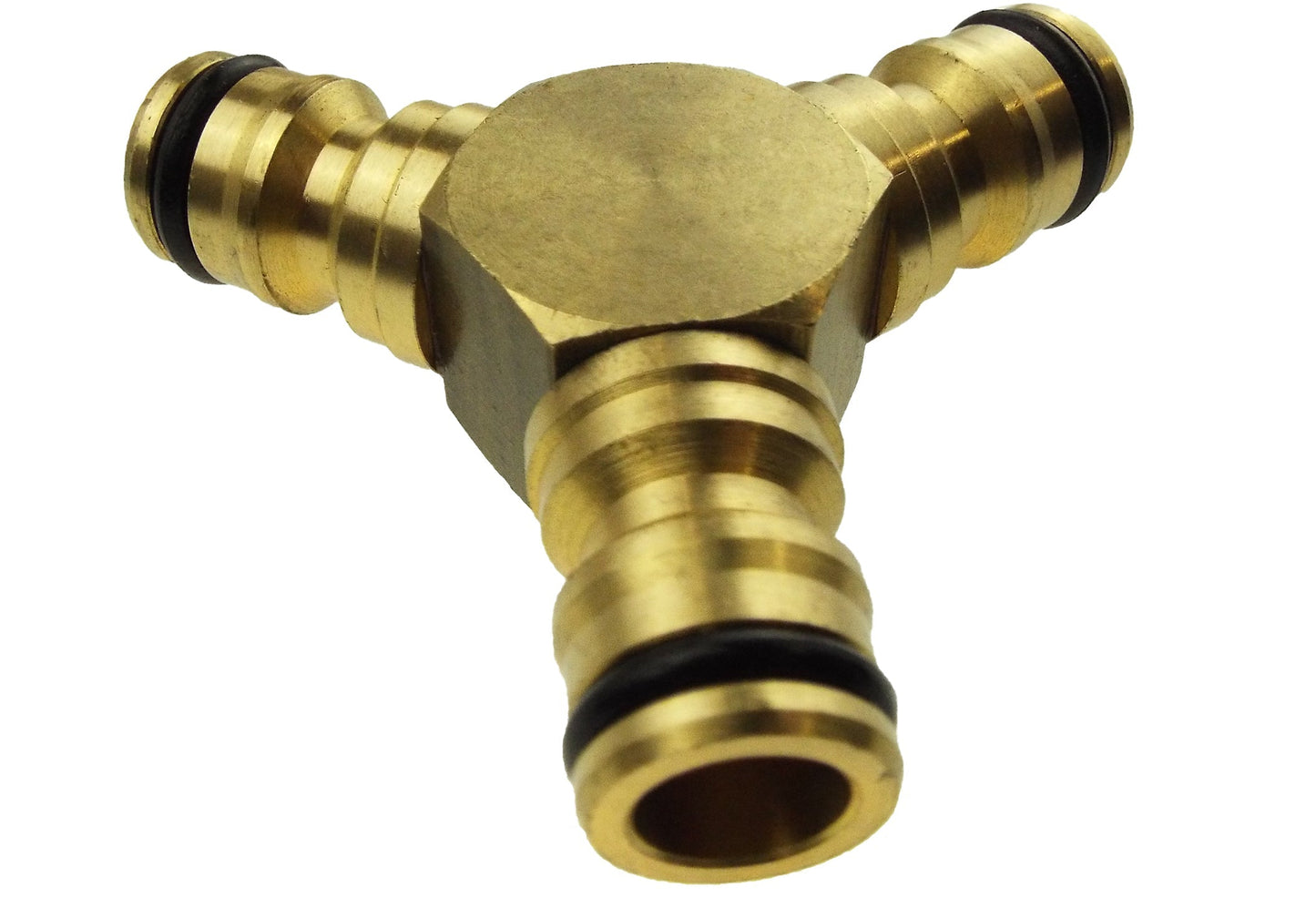 3 Way Male Snap-On Connector Brass Pipe and Water Fitting Garden Water Connector