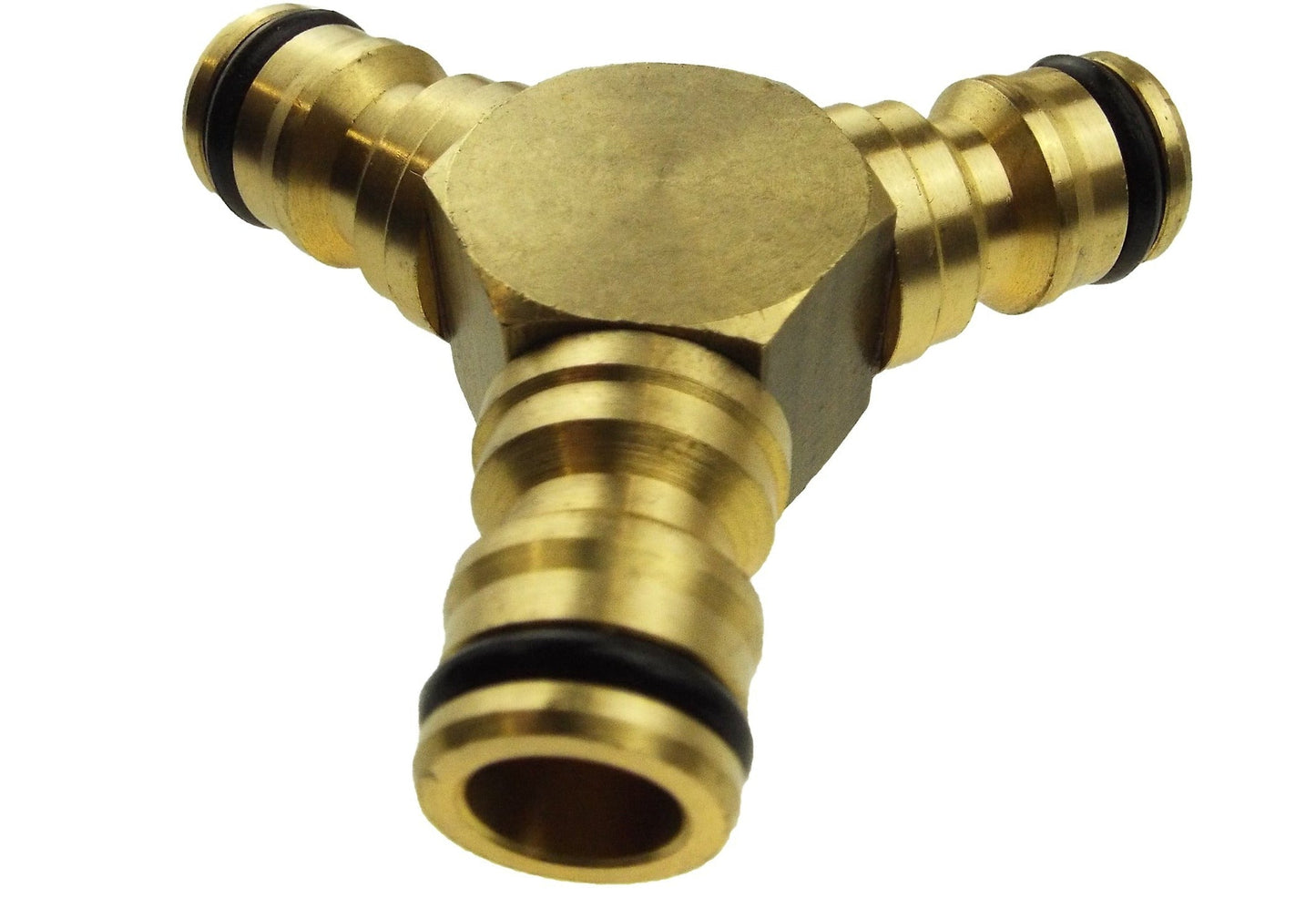 3 Way Male Snap-On Connector Brass Pipe and Water Fitting Garden Water Connector