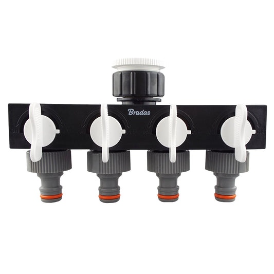 4-Way Splitter with Valves WL DIY Workshop Accessory Outdoor Hose Accessory