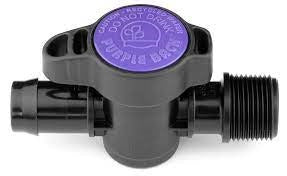 Antelco Purple Back Valve 13 mm Barb x 3/4in Outdoor Watering Kit Barb Connector